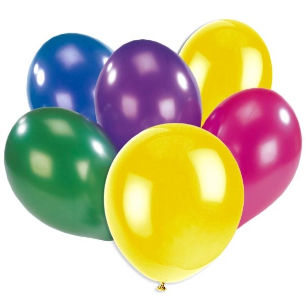 Luftballons Metallic, bunte Mischung, 28cm, Ballons in Topqualität,8er